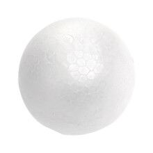Christmas polystyrene ball decoration white 12cm