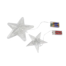 LED Christmas Tree Topper Star 2 pcs Blue and Colorful Light