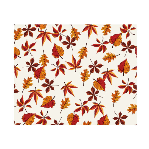 Autumn Blanket Orange Leaf Design 125x150cm 1