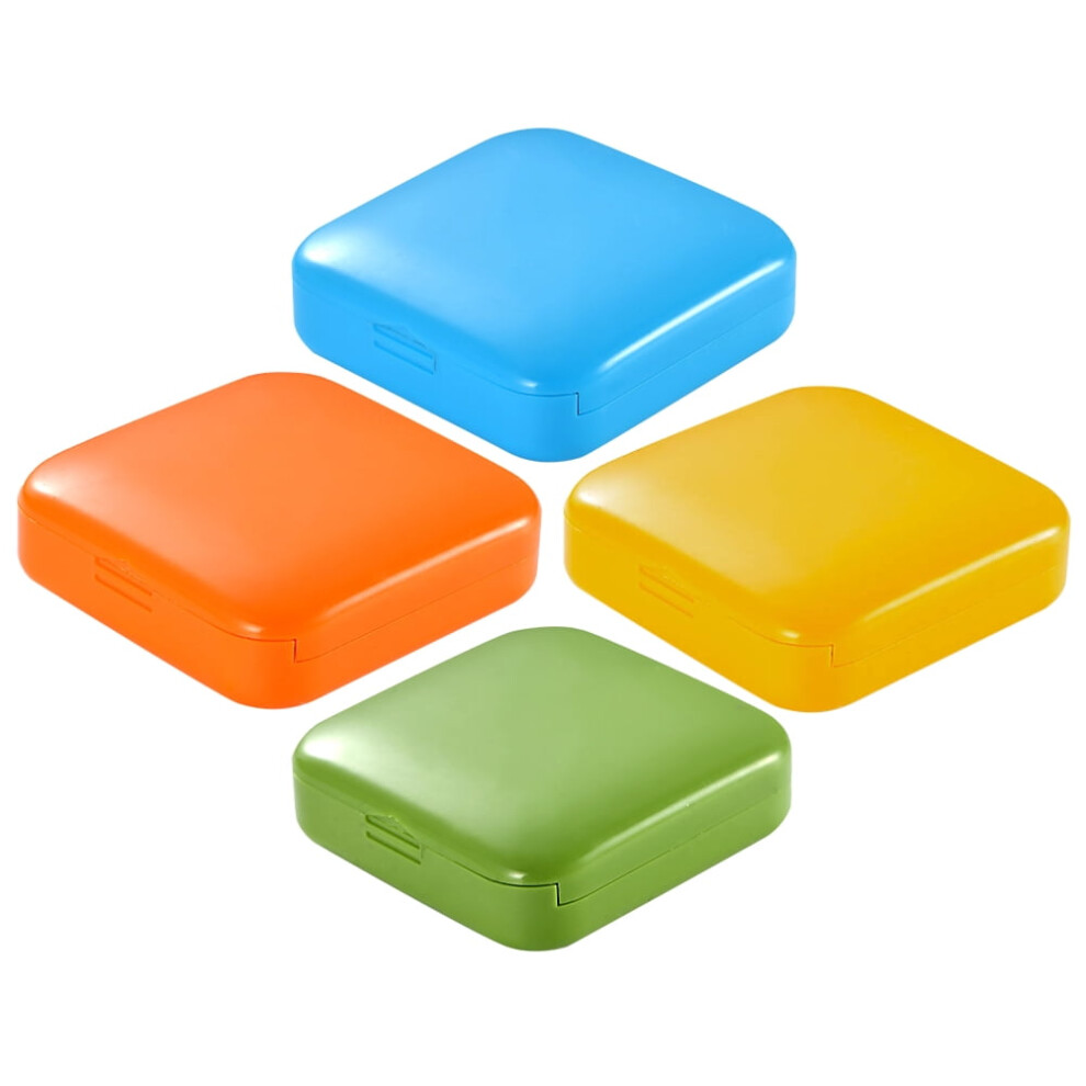 Pill Organizer Box Small 4-Pack with 2 Compartments
