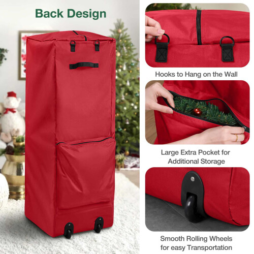 Christmas Tree Storage Bag Red for 9 FT Artificial Tree 2