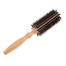 Round Hair Brush for Short and Medium Hair Brown 14 Row