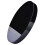 Obsidian rund spejlplade sort linsering Gotisk 4