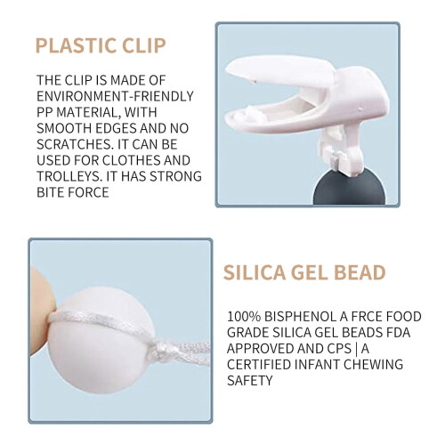 Silikon-Schnullerclip-Halter, einteiliges Design, 2er-Pack 2