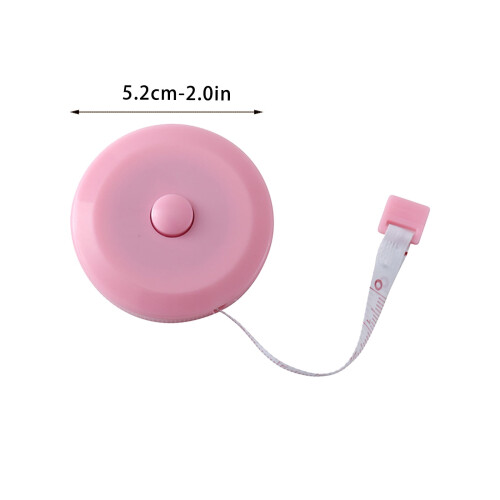 Mini Portable Soft Tape Measure Pink Double-Sided 150cm 1