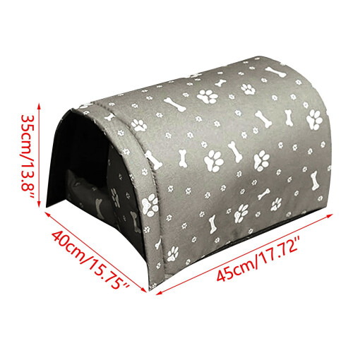 Foldable Waterproof Outdoor Cat House Black Medium 1