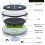 Solar submersible LED pool light with suction cups and 6