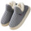 Pantufas masculinas de cor sólida, confortáveis e quentes para uso interno e externo. 4