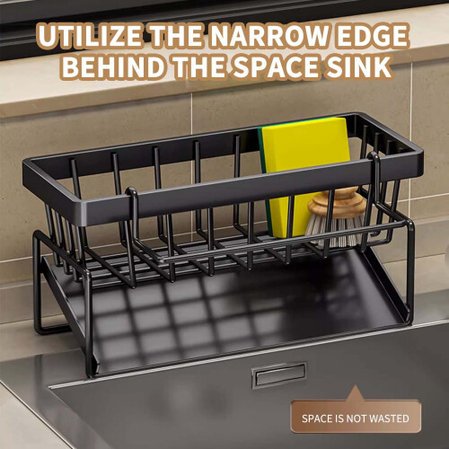 Stainless Steel Kitchen Sink Rack with Drain Tray 1pc 2