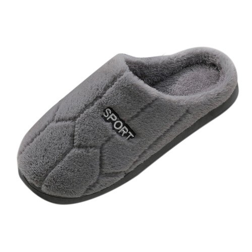 Men's Grey Flip-Flop Slippers Extra Wide Size 11 2