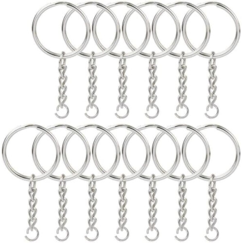 Split Key Chains 25mm Silver 150pcs