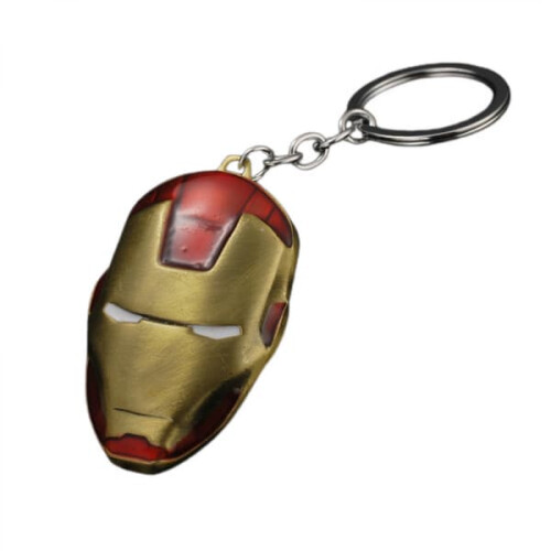 Iron Man Bronze Mask Keychain Pendant Avengers Gift