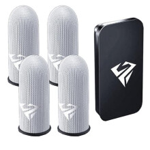 Gaming Finger Sleeves Silver Fiber 0.25mm Seamless