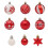 Christmas Ball Ornaments Set Red White 42 pcs 5