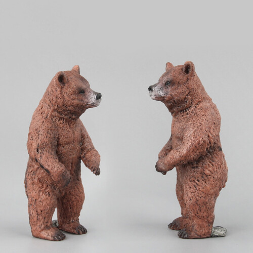 Bear Animal Figurines Educational Toy Brown 2