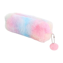 Plush Octagon Pencil Case Gradient Pink 1pc