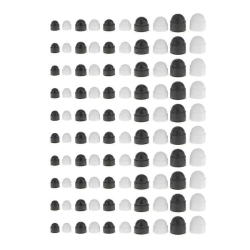 M6 white dome bolt nut caps hexagon 40 pcs 1