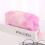 Plush octagon pencil case gradient pink purple 3