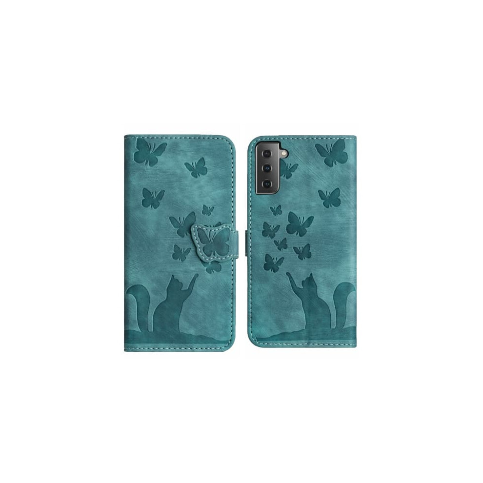 Samsung Galaxy S22 5G Case Embossed Butterfly Cat Design 962125919714