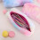 Plush octagon pencil case gradient pink purple 5