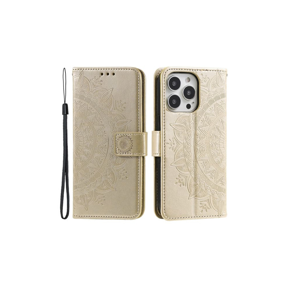 Skalo Iphone 16 Pro Max Mandala Wallet Case Gold 962125919127
