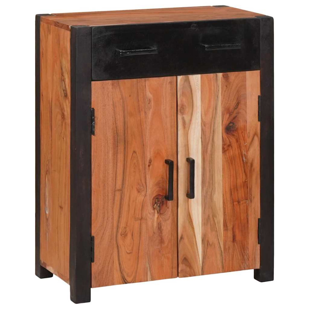Vidaxl Sideboard With Drawer Brown 55 X 30 X 75 Cm Solid Acacia Wood