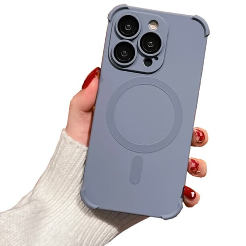 iPhone 12 Pro Max silicone case magnetic shockproof grey