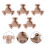 Microwave Turntable Shaft Cylindrical 5 pcs 7