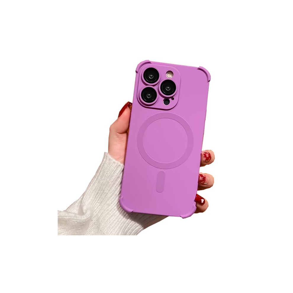 Iphone 12 Pro Max Silicone Case Magnetic Shockproof Purple 962125919325