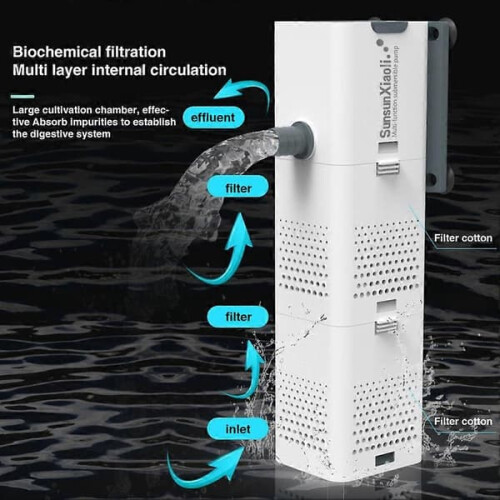 Aquarium filter pump air pump wave maker 500L/h 2