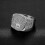 Men's Hip Hop Ring Silver Crown Broken Heart Size 10 3