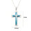 Jacenvly stainless steel pendant necklace blue 4