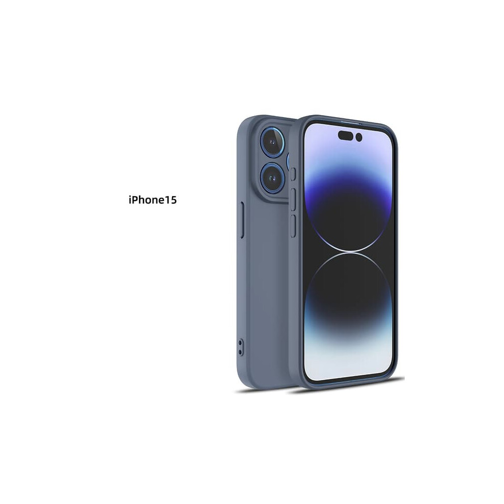 Iphone 15 Pro Cover Microfiber Silicone Gray 962125917543
