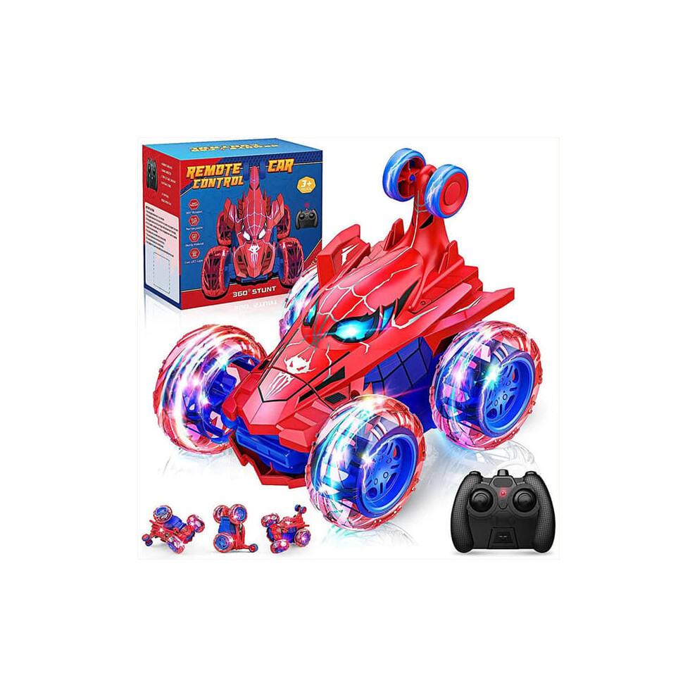 Spiderman RC Car Rechargeable 4WD Stunt Toy