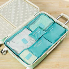 Travel Bag Organizer Cubes for Clothes and Shoes Blue