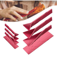 Polygons Measuring Cup and Spoons Set Red 3pcs