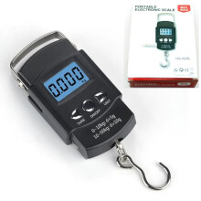 Digital Fishing Scale 0-50kg with Tape Measure Black