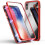 Magnetic Case with Tempered Glass for iPhone XS Max Red 8