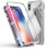 Magnetic Case with Tempered Glass for iPhone XS Max Silver 8
