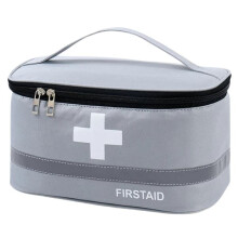 First Aid Bag Oxford Cloth Grey Large Capacity 1pc