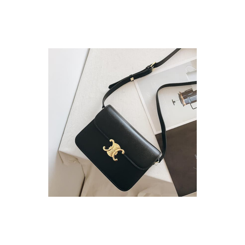 Women's Leather Square Handbag With Crocodile Pattern 962125914962