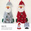 Felt Christmas Tree Pendant Set Red Grey 2 pcs 3
