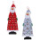 Felt Christmas Tree Pendant Set Red Grey 2 pcs 6