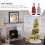 Felt Christmas Tree Pendant Set Red Grey 2 pcs 4