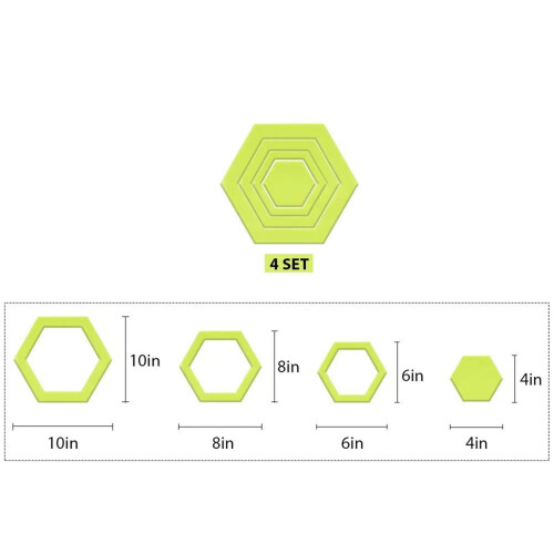 Hexagonal Quilt Template Geometric Patchwork Stencil 1pc 2