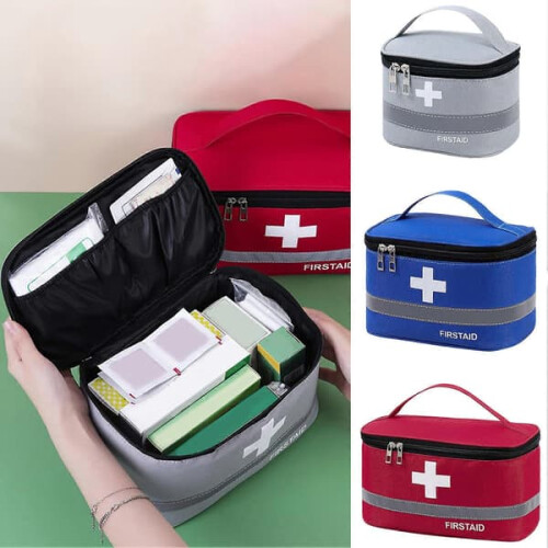 First Aid Bag Red Oxford Cloth Large Capacity 1 Pack 1