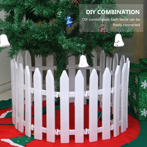 White Plastic Fence Decoration for Christmas Tree and 1
