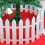 White Plastic Fence Decoration for Christmas Tree and 4