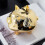 Ceramic gold piggy bank decorative home accent 4