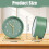 Analog Alarm Clock with Night Light Silent 1 Pack 2